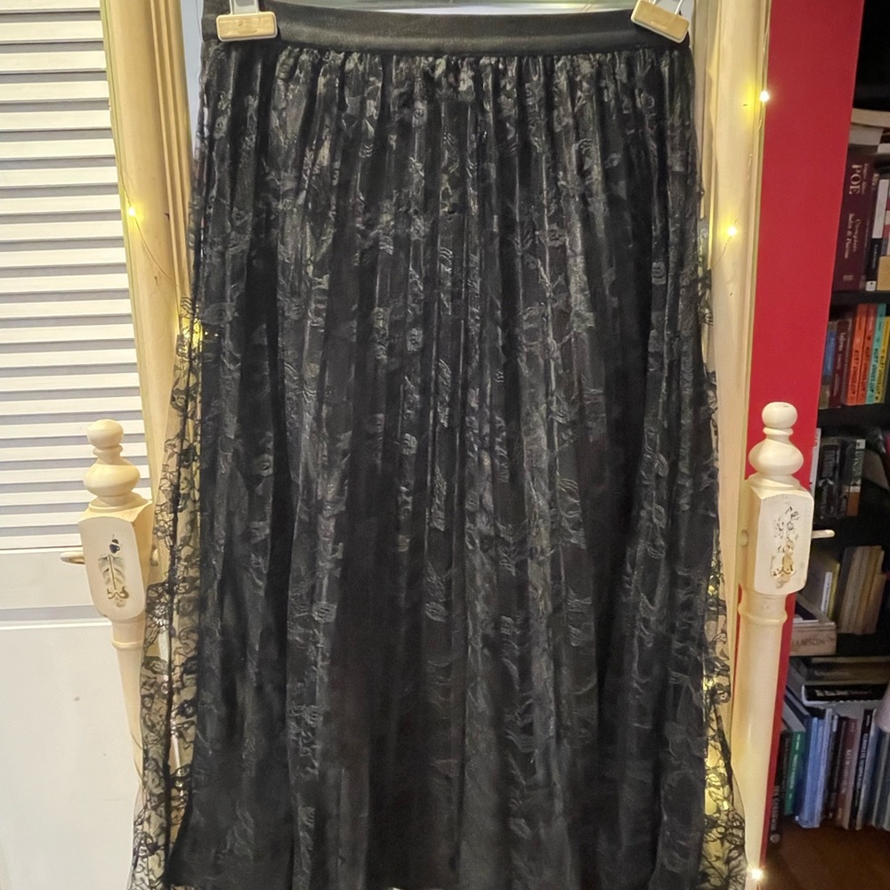 New Mix Black Lace Maxi Skirt